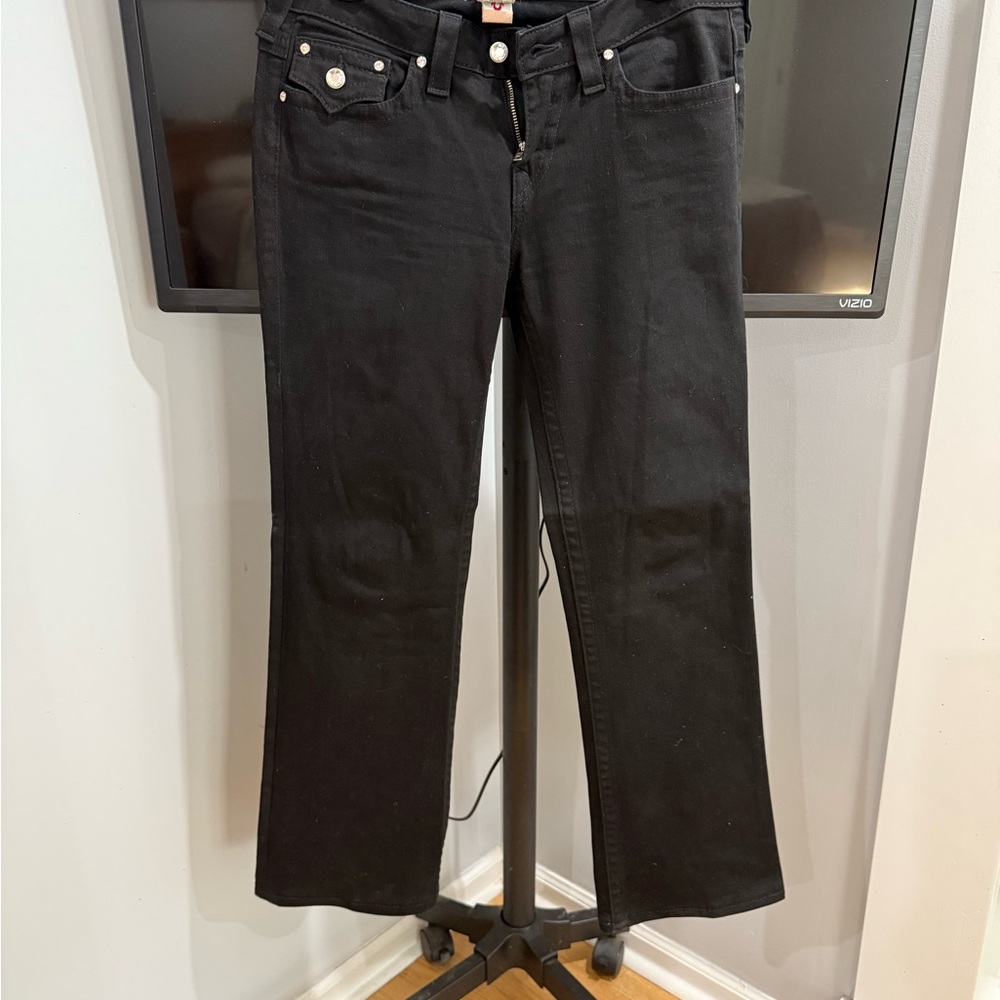 True Religion Black Straight Leg Jeans